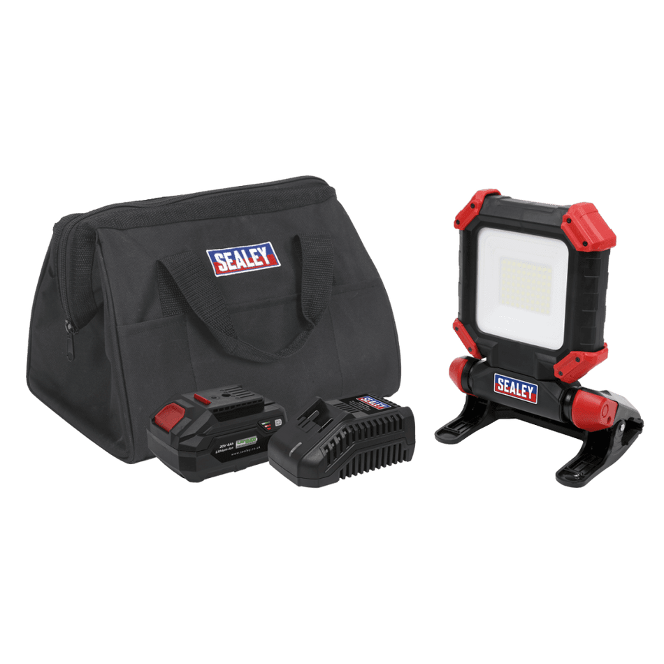 Sealey 20V Cordless SMD LED 1800lm Work Light 4Ah Model No- CP20VCLKIT1