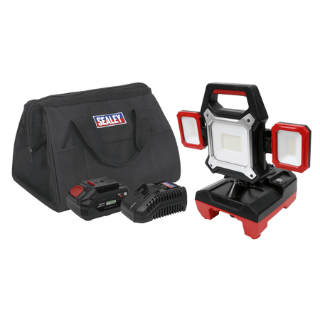 Sealey Cordless 20V 4Ah Work Light Kit SMD LED 4000lm Model No- CP20VWLKIT1