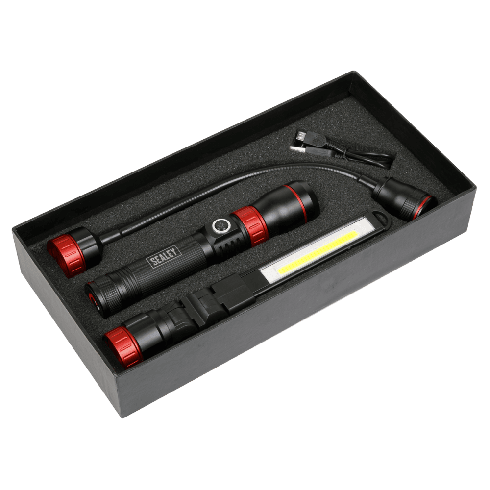 Sealey Interchangeable 3-In-1 COB LED Inspection Light Rechargeable Model No- LED0131R