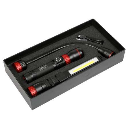 Sealey Interchangeable 3-In-1 COB LED Inspection Light Rechargeable Model No- LED0131R
