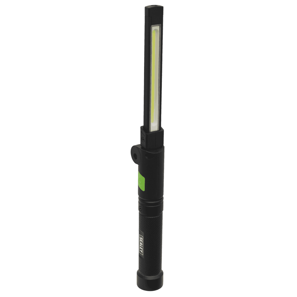 Sealey Rechargeable Aluminium Folding Pocket Light 2 COB & 1 SMD LED Model No- LED02G