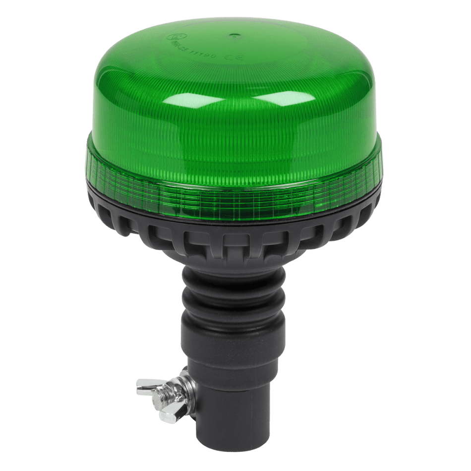 Sealey Warning Beacon SMD LED 12/24V Flexible Spigot Fixing - Green Model No- WB955LEDG