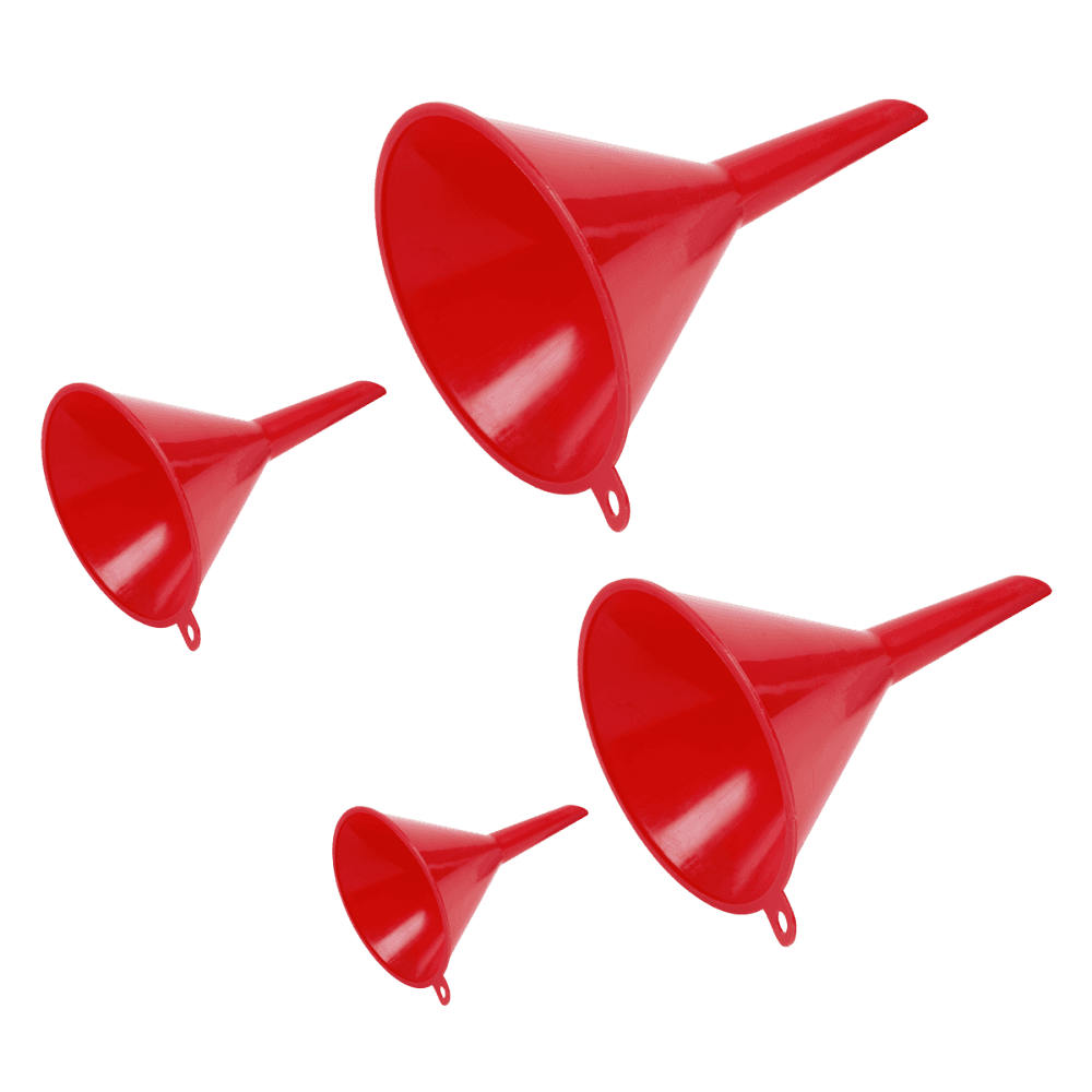 Sealey Economy Fixed Spout Funnel Set 4pc - Small Model No- F92