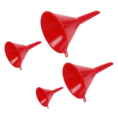 Sealey Economy Fixed Spout Funnel Set 4pc - Small Model No- F92