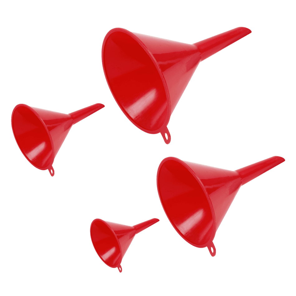 Sealey Economy Fixed Spout Funnel Set 4pc - Small Model No- F92