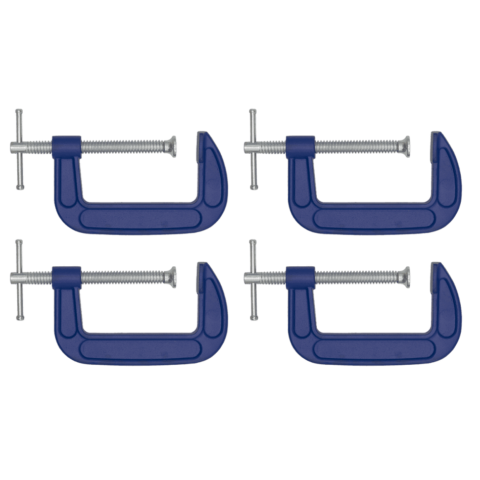 Sealey G-Clamp 100mm - Pack of 4 Model No- AK60044
