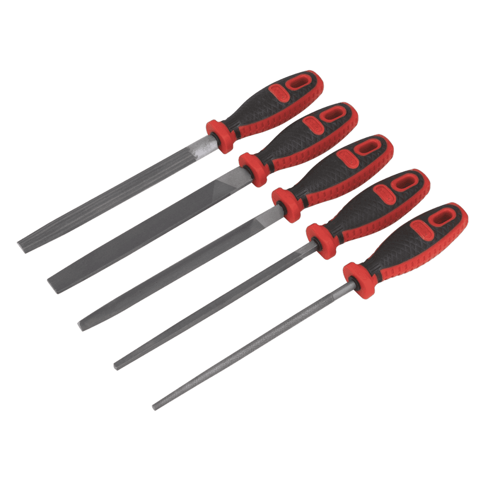 Sealey Smooth Cut Engineer?s File Set 5pc 200mm Model No- AK586