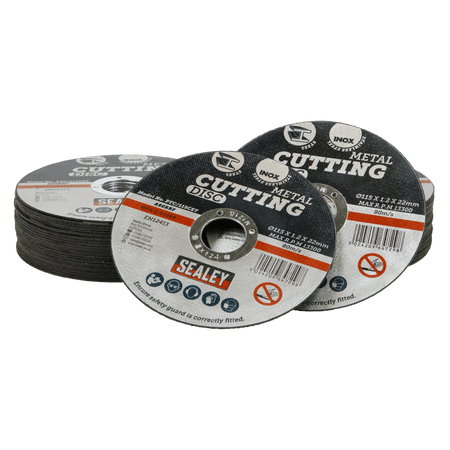 Sealey Cutting Disc 115 x 1.2mm 22mm Bore - Pack of 50 Model No- PTC115CET50