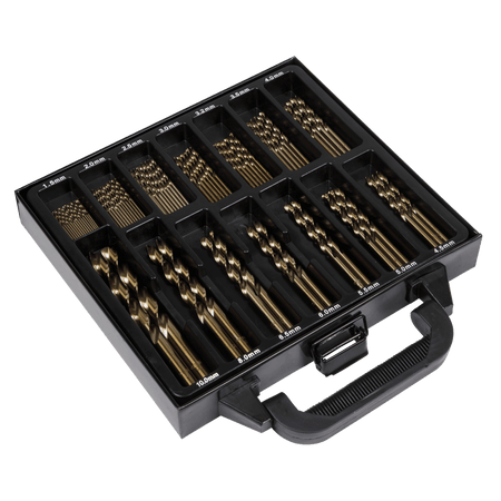 Sealey HSS Cobalt Fully Ground Drill Bit Set 99pc Model No- DBS99CB