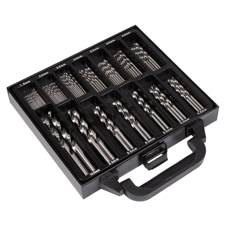 Sealey HSS Fully Ground Drill Bit Set 99pc Model No- DBS99FG