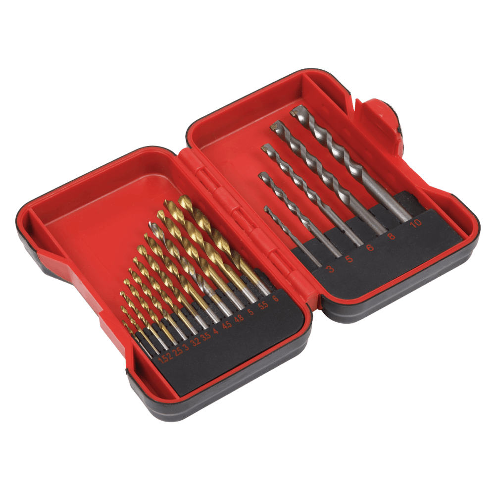 Sealey HSS/Masonry Drill Bit Set 17pc Model No- AK3717TCM