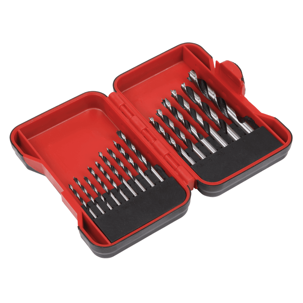 Sealey Brad Point Wood Drill Bit Set 15pc Model No- AK3715W