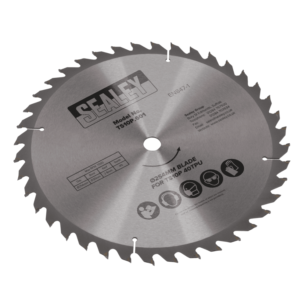 Sealey Blade 254mm x 2.8mm/30mm Bore 40tpu Model No- TS10P.601