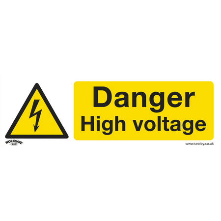 Sealey Warning Safety Sign - Danger High Voltage - Self-Adhesive Vinyl Model No- SS48V1