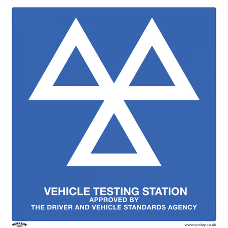 Sealey Warning Safety Sign - MOT Testing Station - Aluminium Composite Model No- SS51A1