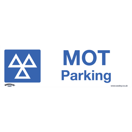 Sealey Warning Safety Sign - MOT Parking - Self-Adhesive Vinyl Model No- SS49V1