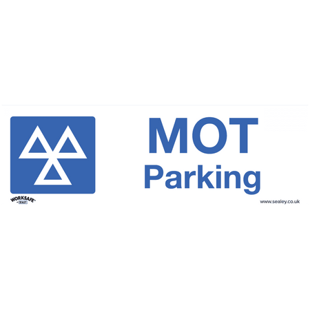 Sealey Warning Safety Sign - MOT Parking - Rigid Plastic Model No- SS49P1