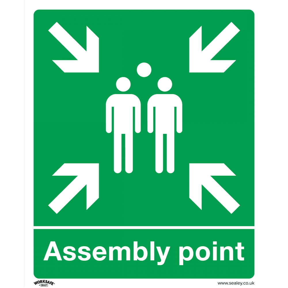 Sealey Safe Conditions Safety Sign - Assembly Point - Rigid Plastic Model No- SS37P1