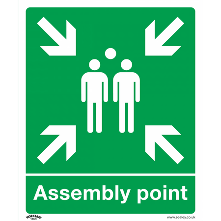 Sealey Safe Conditions Safety Sign - Assembly Point - Rigid Plastic Model No- SS37P1