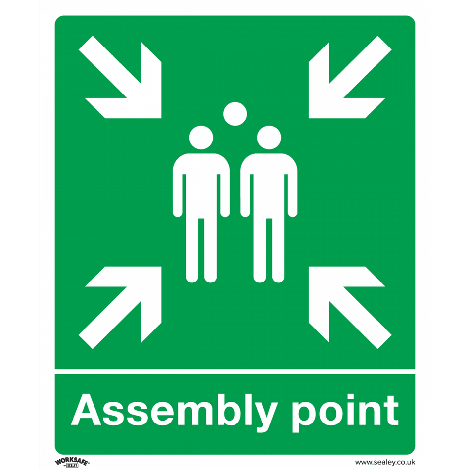 Sealey Safe Conditions Safety Sign - Assembly Point - Rigid Plastic Model No- SS37P1