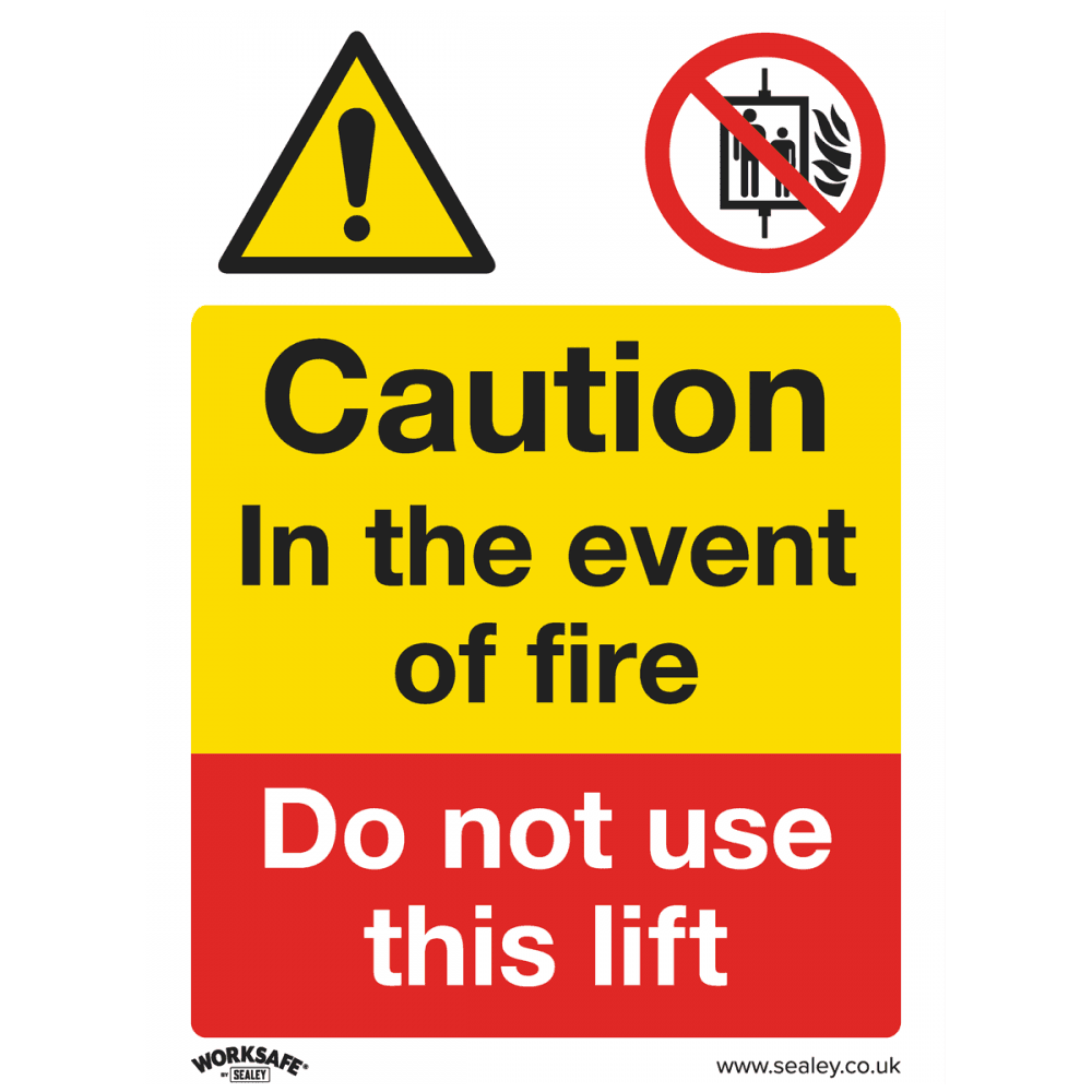 Sealey Warning Safety Sign - Caution Do Not Use Lift - Rigid Plastic - Pack of 10 Model No- SS43P10