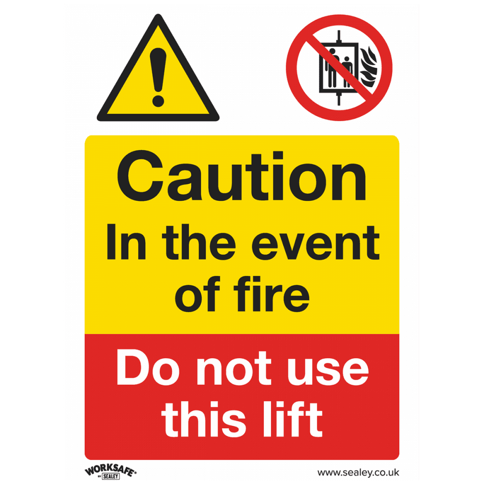 Sealey Warning Safety Sign - Caution Do Not Use Lift - Rigid Plastic - Pack of 10 Model No- SS43P10