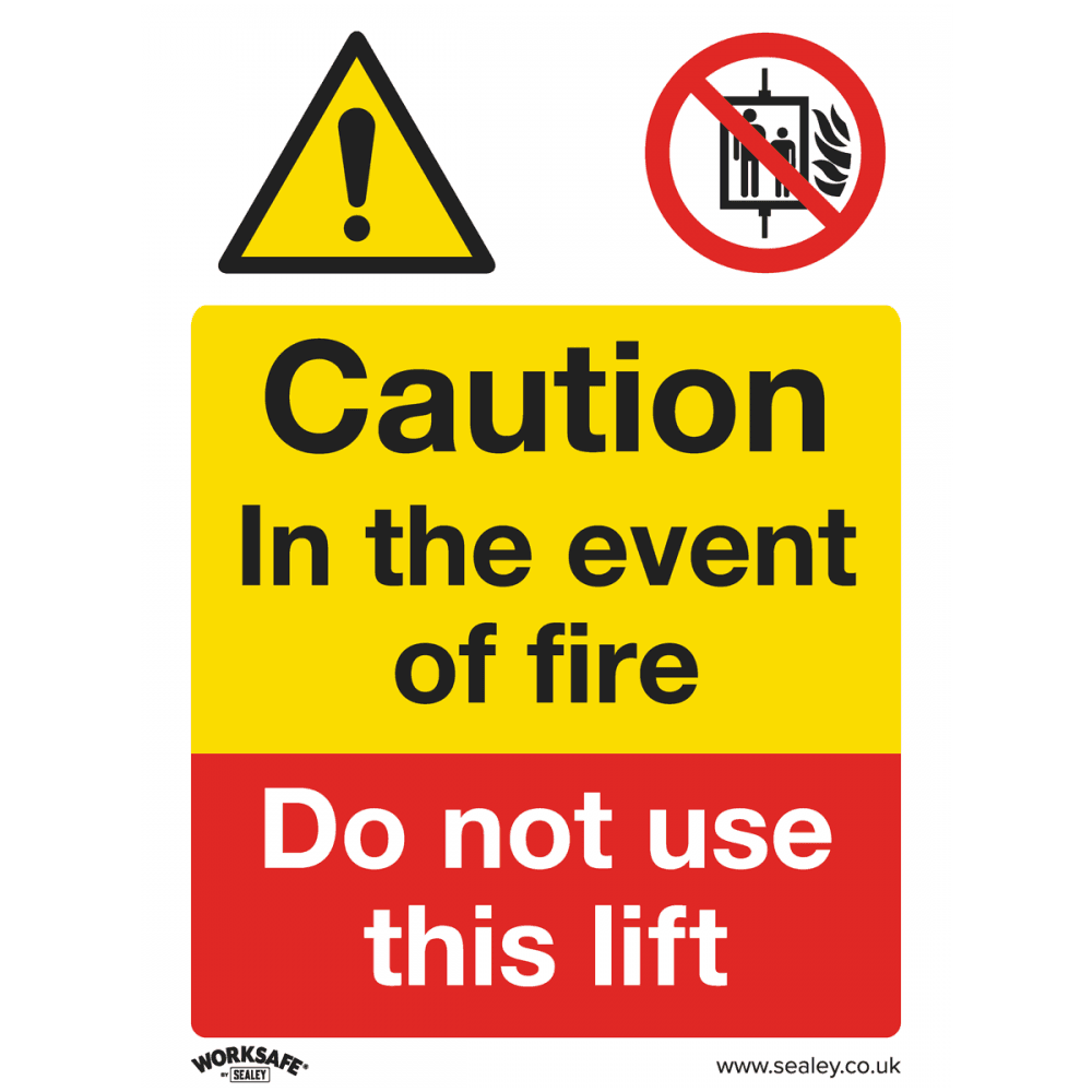 Sealey Warning Safety Sign - Caution Do Not Use Lift - Self-Adhesive Vinyl Model No- SS43V1