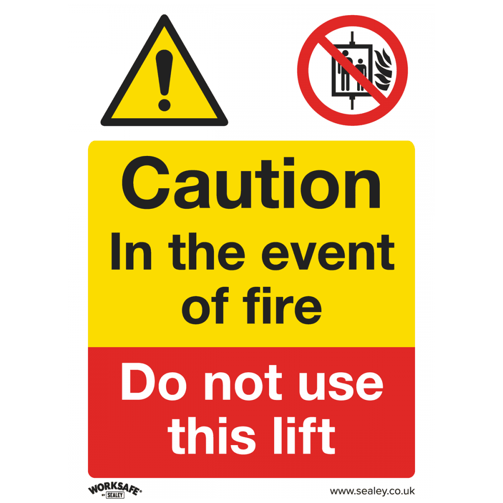 Sealey Warning Safety Sign - Caution Do Not Use Lift - Rigid Plastic Model No- SS43P1