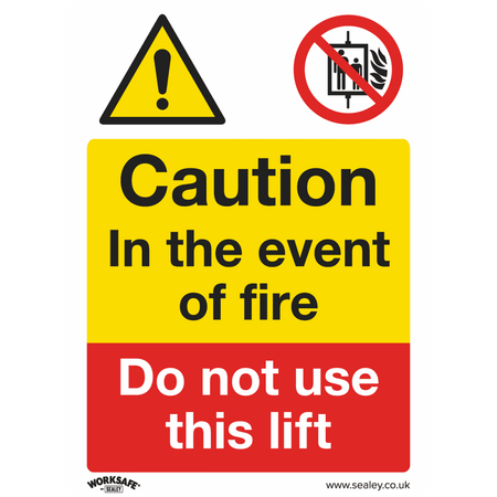 Sealey Warning Safety Sign - Caution Do Not Use Lift - Rigid Plastic Model No- SS43P1