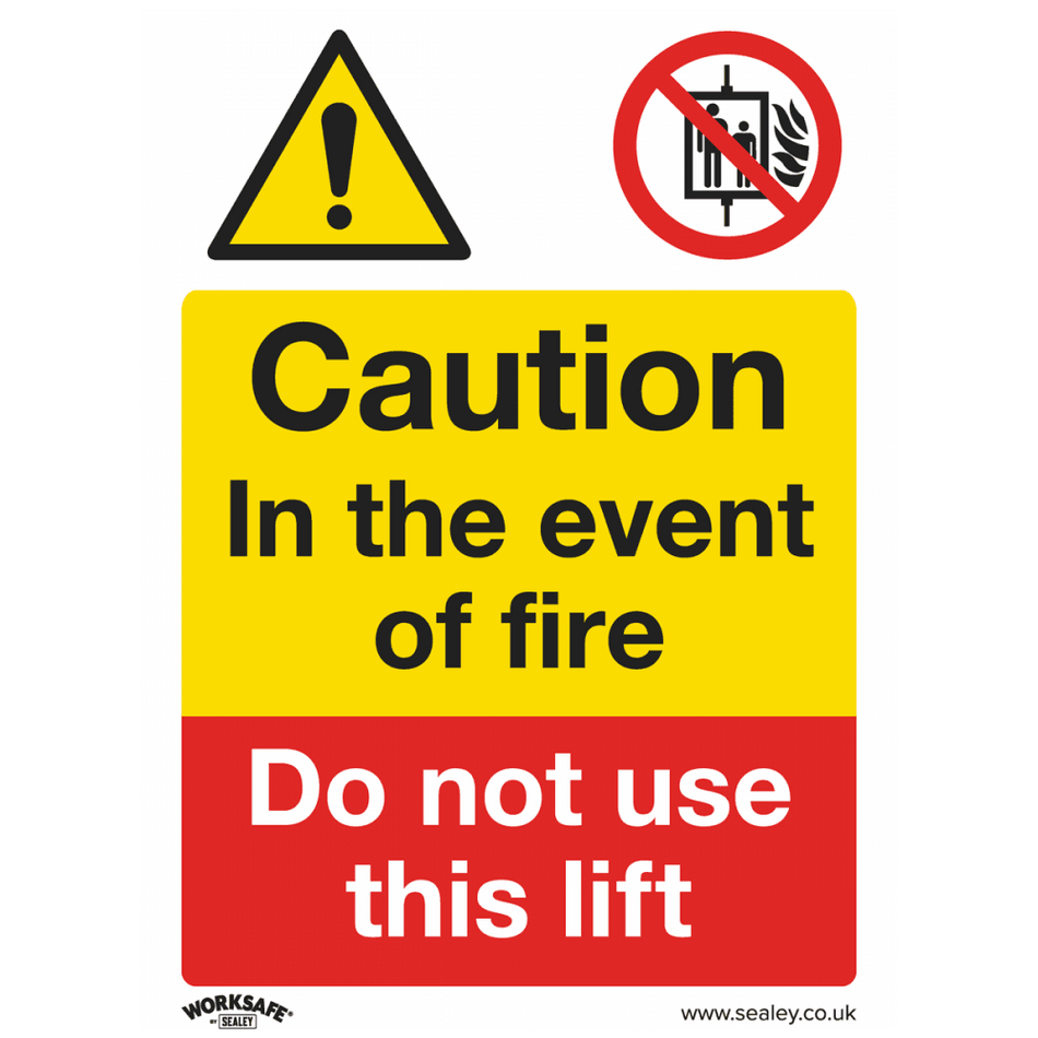 Sealey Warning Safety Sign - Caution Do Not Use Lift - Rigid Plastic Model No- SS43P1
