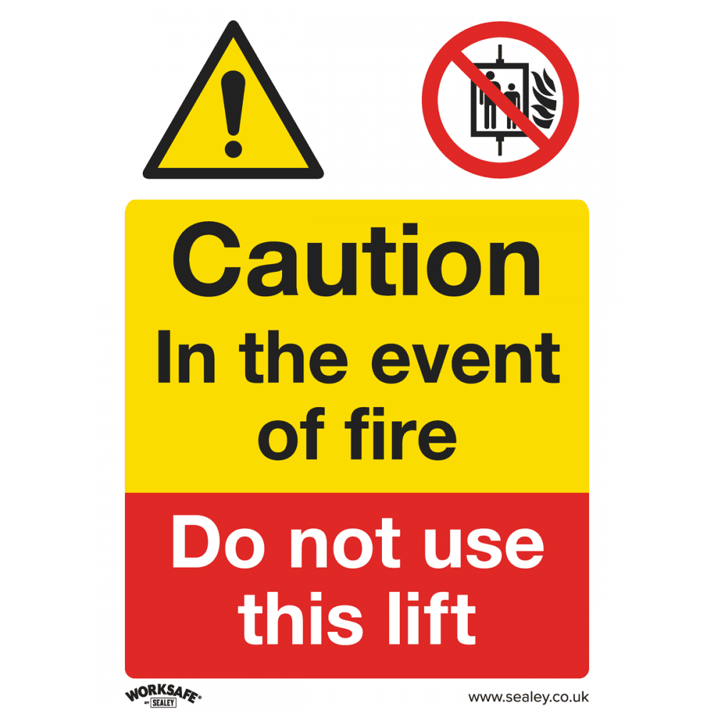 Sealey Warning Safety Sign - Caution Do Not Use Lift - Self-Adhesive Vinyl - Pack of 10 Model No- SS43V10