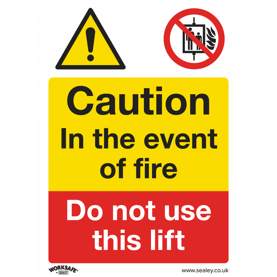Sealey Warning Safety Sign - Caution Do Not Use Lift - Self-Adhesive Vinyl - Pack of 10 Model No- SS43V10