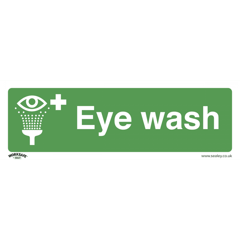 Sealey Safe Conditions Safety Sign - Eye Wash - Self-Adhesive Vinyl Model No- SS58V1