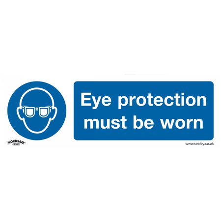 Sealey Mandatory Safety Sign - Eye Protection Must Be Worn - Rigid Plastic Model No- SS11P1
