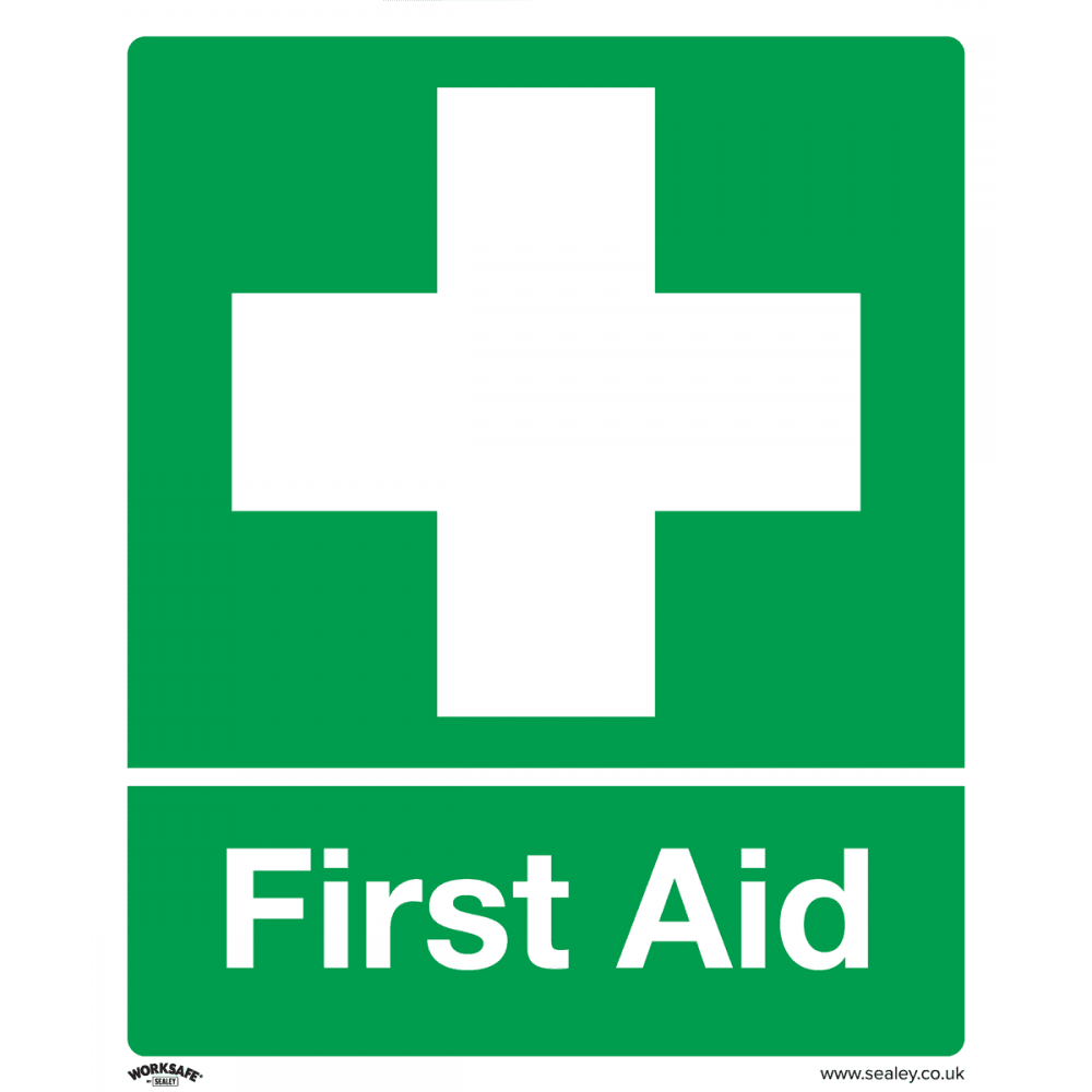 Sealey Safety Sign - First Aid - Rigid Plastic Model No- SS26P1