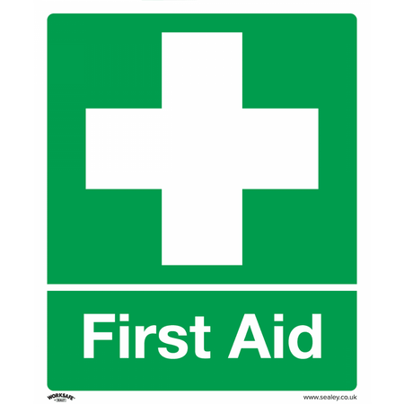 Sealey Safety Sign - First Aid - Rigid Plastic Model No- SS26P1