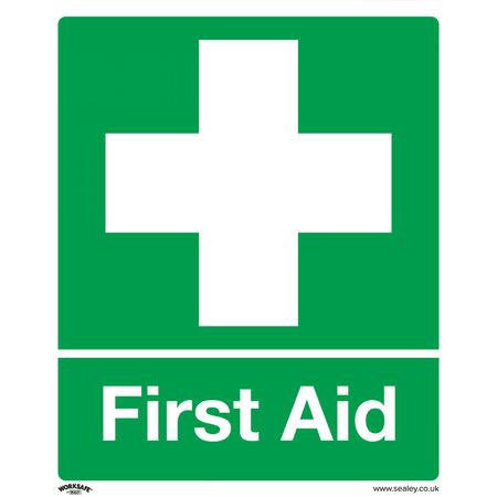 Sealey Safety Sign - First Aid - Self-Adhesive Vinyl - Pack of 10 Model No- SS26V10
