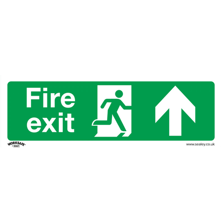 Sealey Safe Conditions Safety Sign - Fire Exit (Up) - Self-Adhesive Vinyl Model No- SS28V1