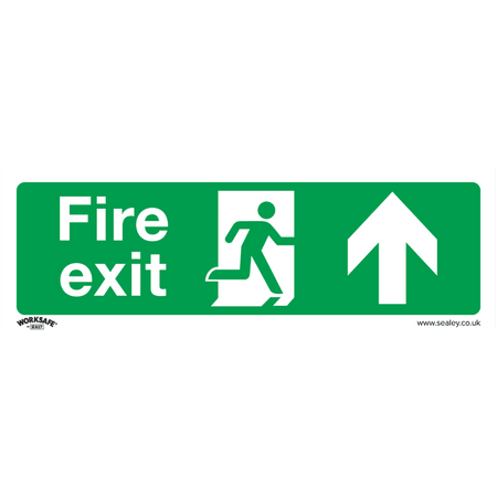 Sealey Safe Conditions Safety Sign - Fire Exit (Up) - Rigid Plastic Model No- SS28P1