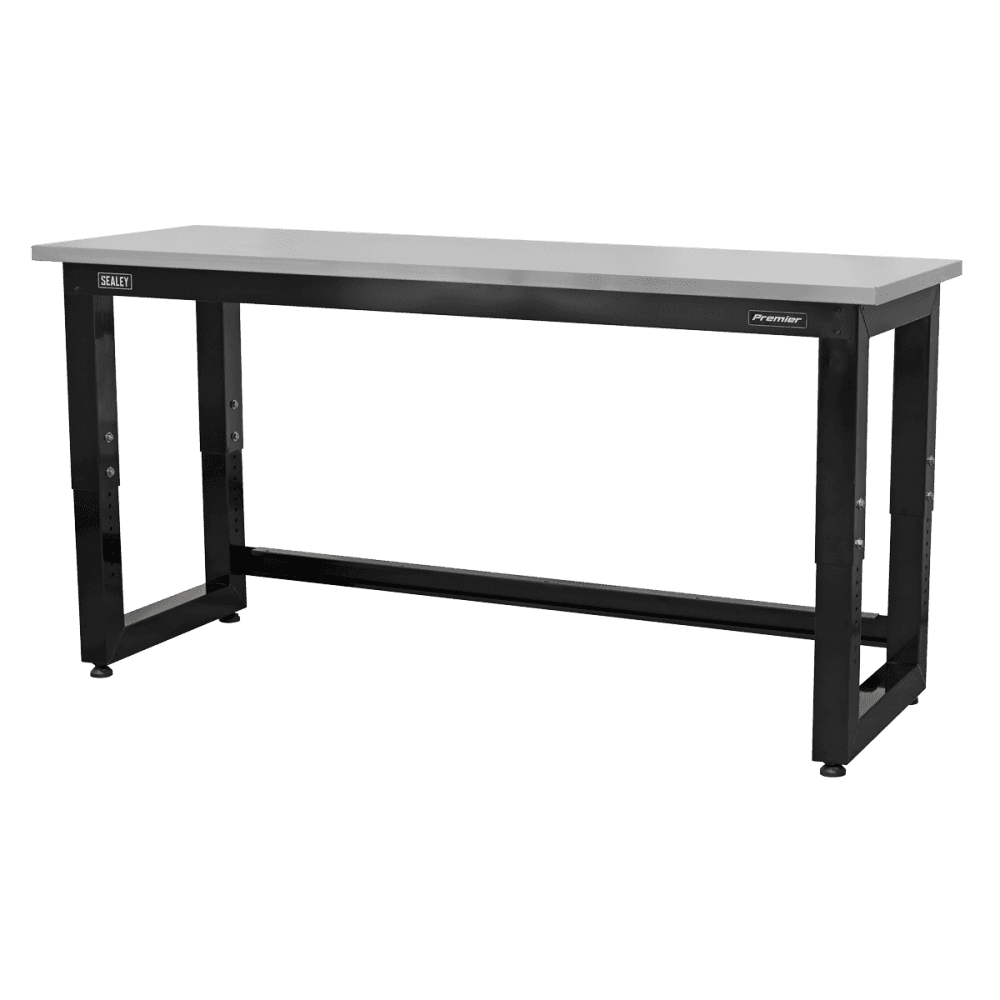 Sealey Steel Adjustable Workbench with Stainless Steel Worktop 1830mm - Heavy-Duty Model No- APMS23