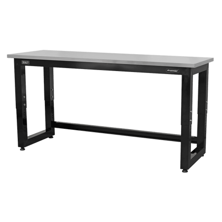 Sealey Steel Adjustable Workbench with Stainless Steel Worktop 1830mm - Heavy-Duty Model No- APMS23