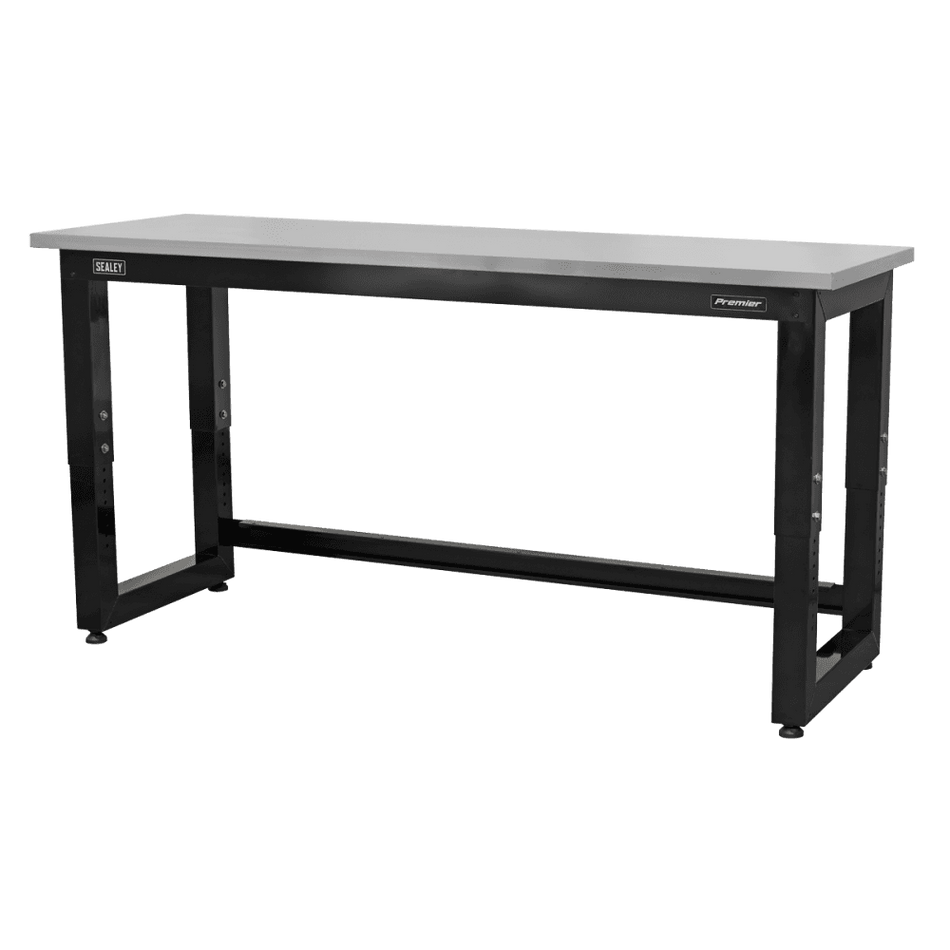 Sealey Steel Adjustable Workbench with Stainless Steel Worktop 1830mm - Heavy-Duty Model No- APMS23
