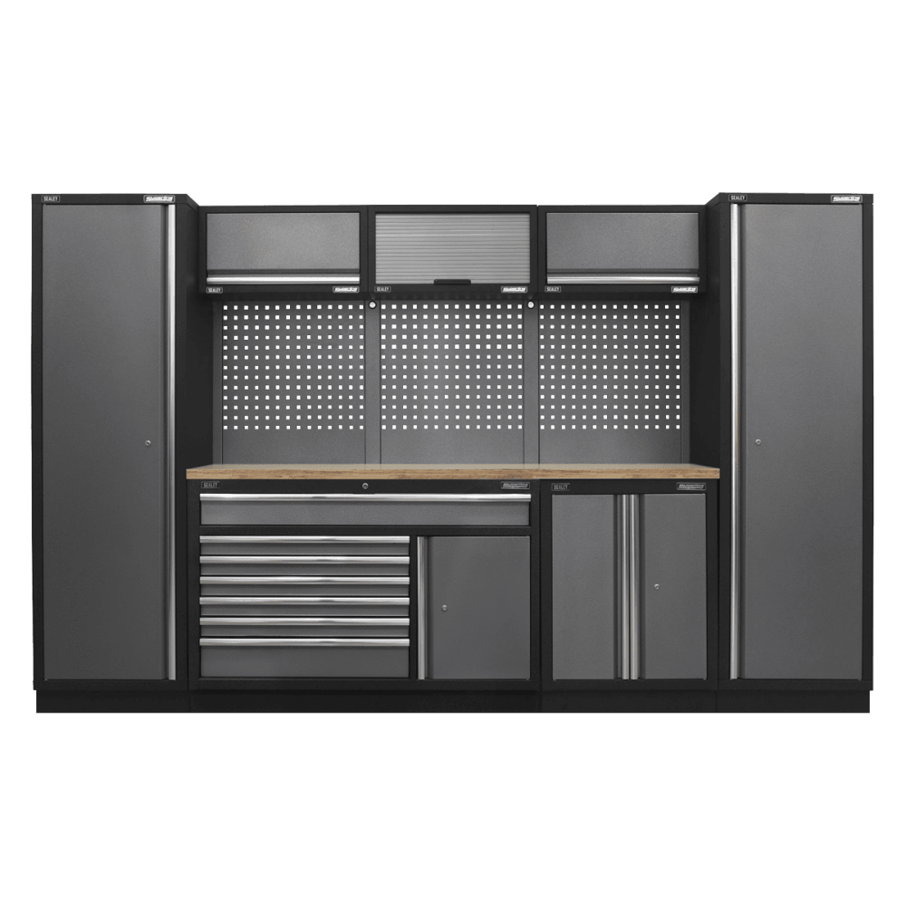 Sealey Superline Pro 3.24m Storage System - Pressed Wood Worktop Model No- APMSSTACK13W