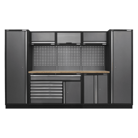 Sealey Superline Pro 3.24m Storage System - Pressed Wood Worktop Model No- APMSSTACK13W