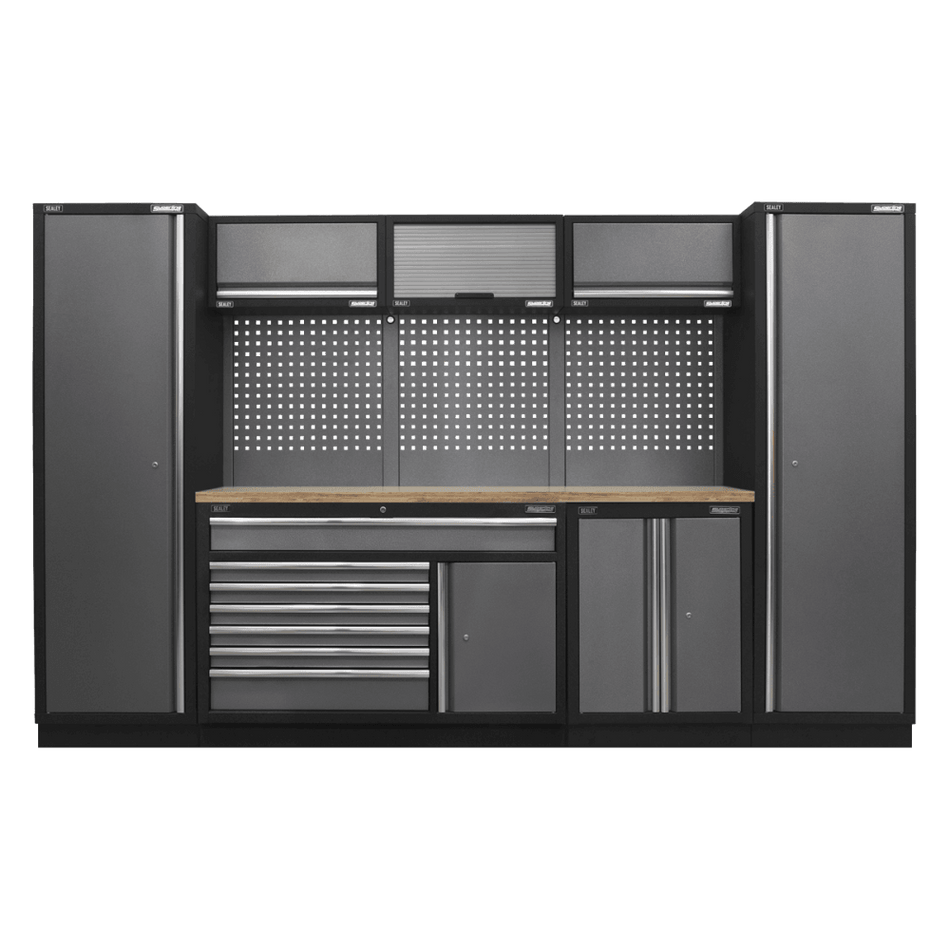 Sealey Superline Pro 3.24m Storage System - Pressed Wood Worktop Model No- APMSSTACK13W