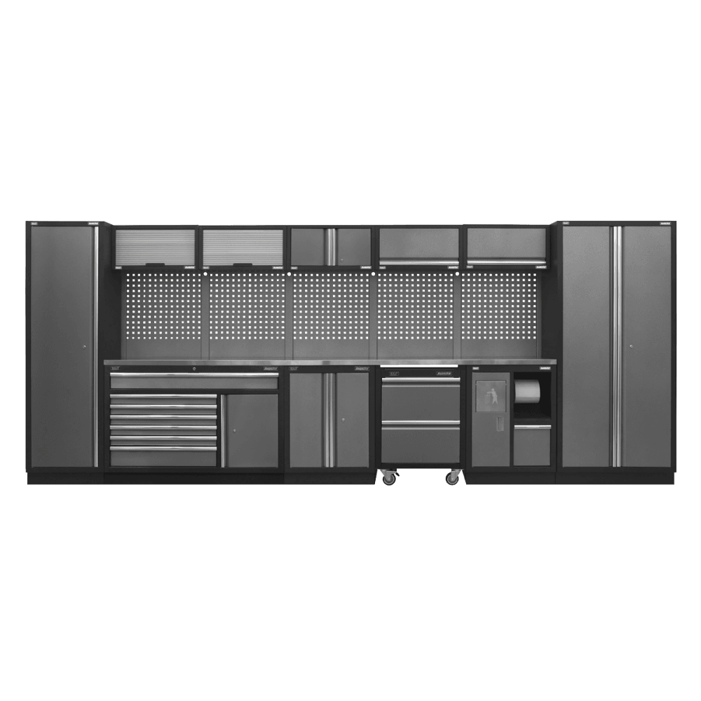 Sealey Modular Storage System Combo - Stainless Steel Worktop Model No- APMSSTACK15SS