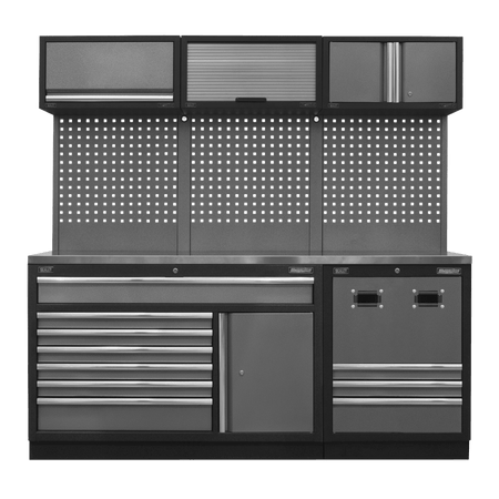 Sealey Modular Storage System Combo - Stainless Steel Worktop Model No- APMSSTACK14SS