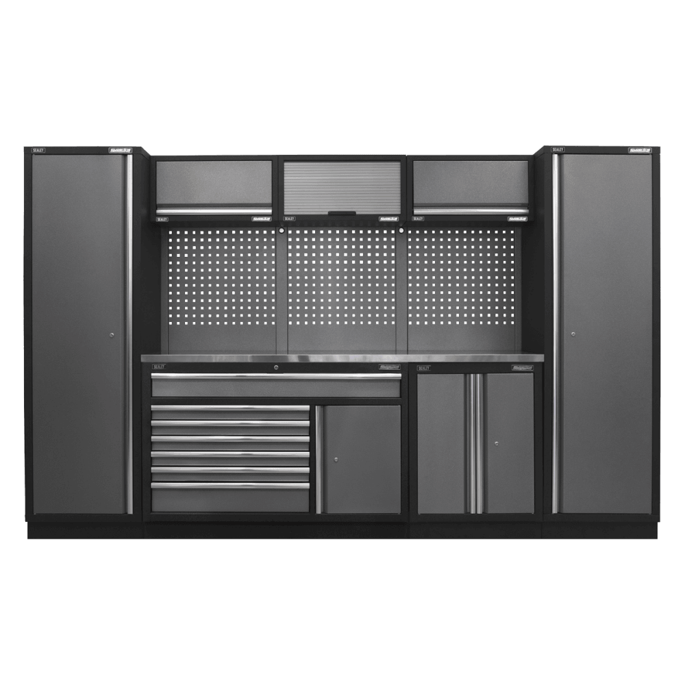 Sealey Superline Pro 3.24m Storage System - Stainless Steel Worktop Model No- APMSSTACK13SS