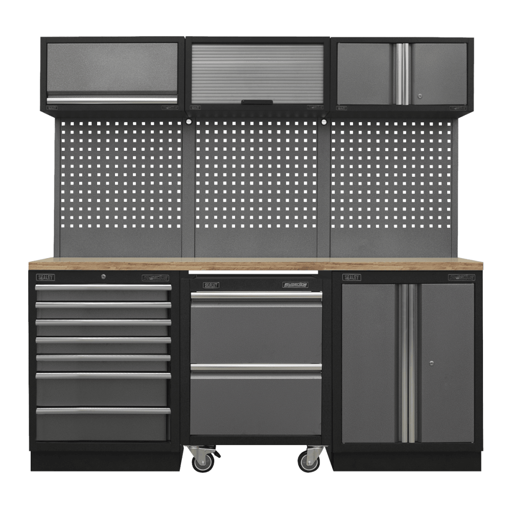 Sealey Superline Pro 2.04m Storage System - Pressed Wood Worktop Model No- APMSSTACK12W
