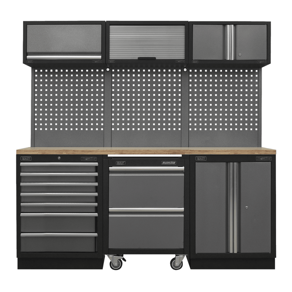 Sealey Superline Pro 2.04m Storage System - Pressed Wood Worktop Model No- APMSSTACK12W